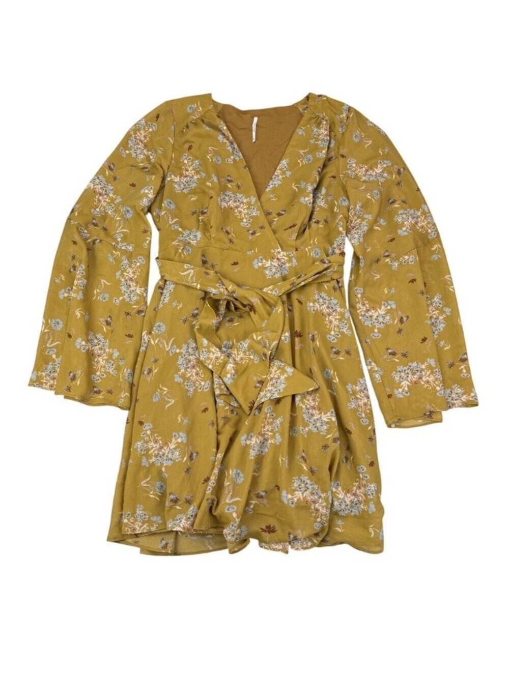 Free People Lilou Wrap Dress Toffee Combo - Picture 3 of 7